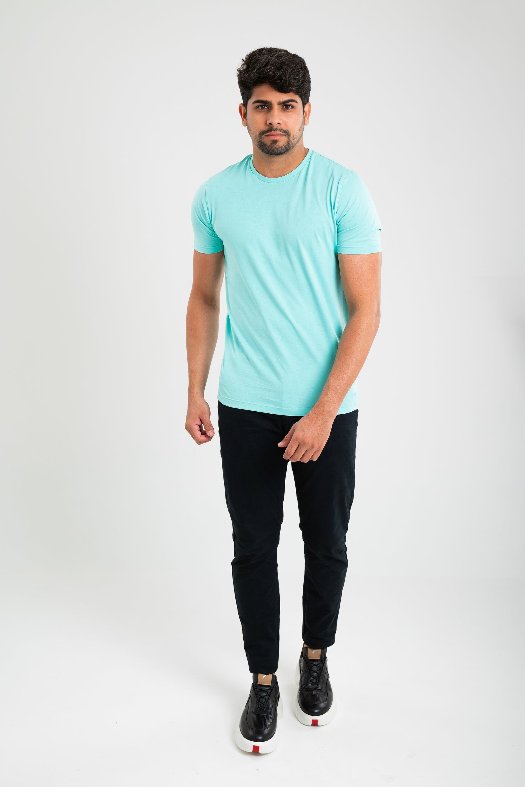 Camisa em Algodão Pima - Ciano