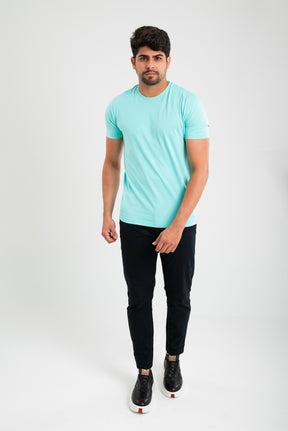 Camisa em Algodão Pima - Ciano