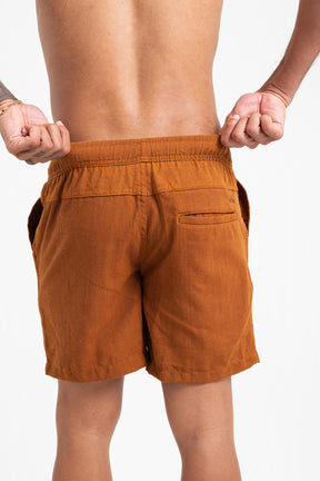 Short de Linho - Telha