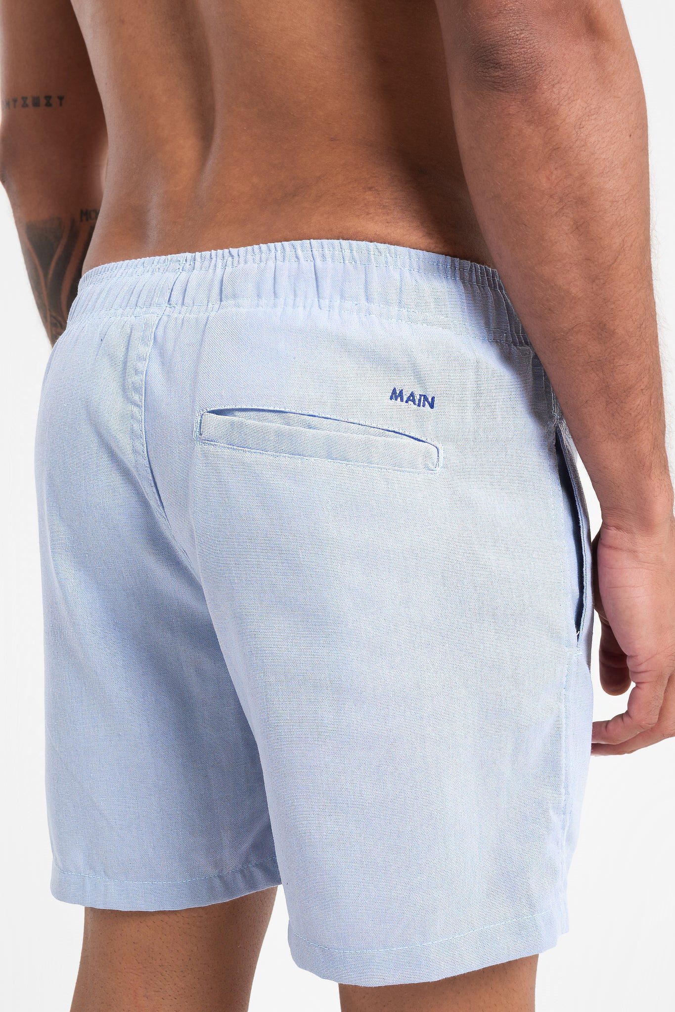 Short de Linho - Azul Bebê