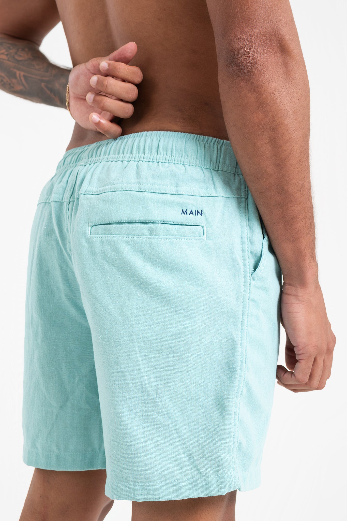 Short de Linho - Verde Ciano